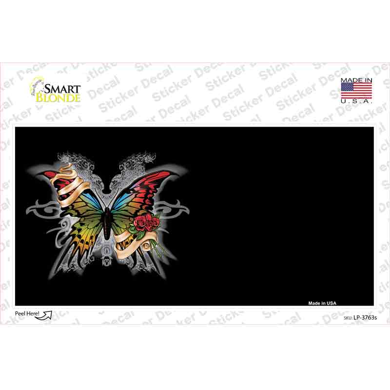 LP-3763s-M Butterfly Offset Novelty Sticker Decal, Medium