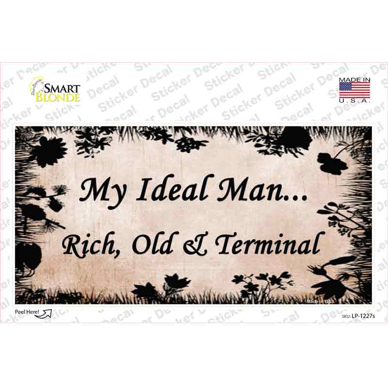 LP-1227s-M Rich Old & Terminal Novelty Sticker Decal, Medium