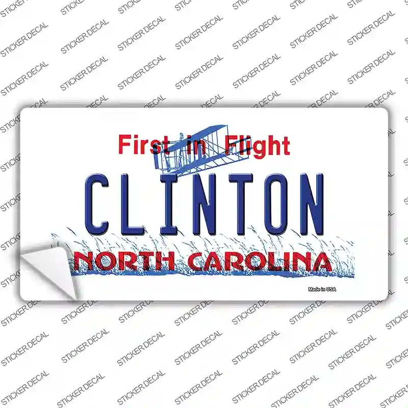 LP-12302s-S North Carolina Clinton Novelty Sticker Decal, Small