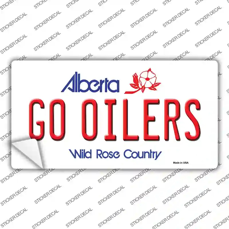 LP-13553s-S Go Oilers Novelty Sticker Decal, Small