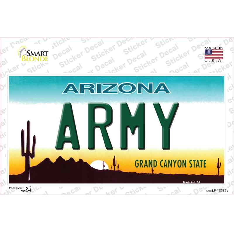 LP-13585s-M Army Arizona Novelty Sticker Decal, Medium