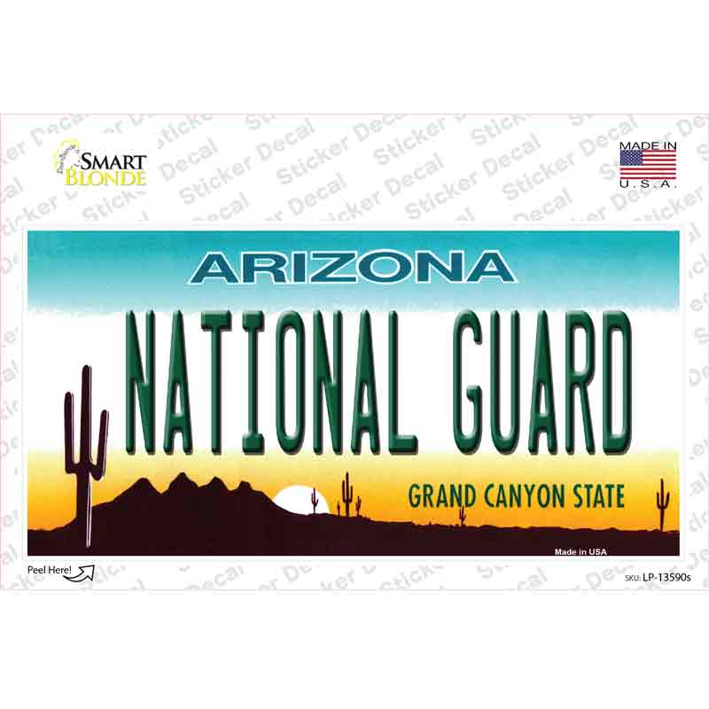 LP-13590s-M National Guard Arizona Novelty Sticker Decal, Medium