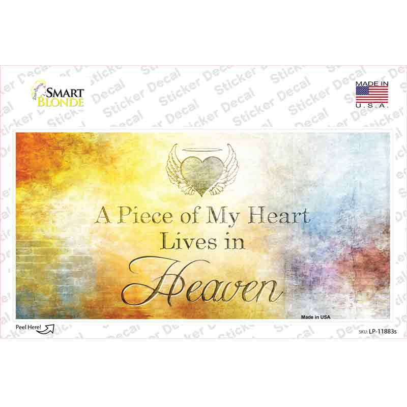 LP-11883s-M Lives in Heaven Novelty Sticker Decal, Medium