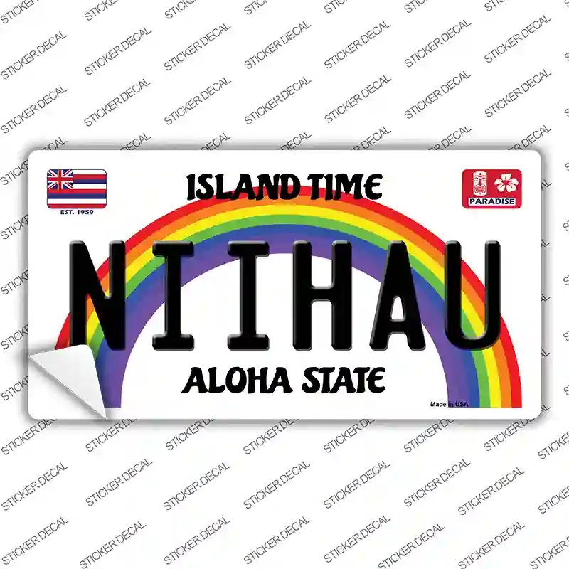 LP-12610s-XL Niihau Hawaii Novelty Sticker Decal, Extra Large