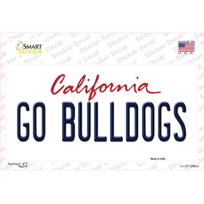 LP-12662s-M Go Bulldogs Novelty Sticker Decal, Medium