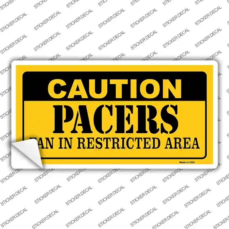 LP-2603s-S Caution Pacers Novelty Sticker Decal, Small