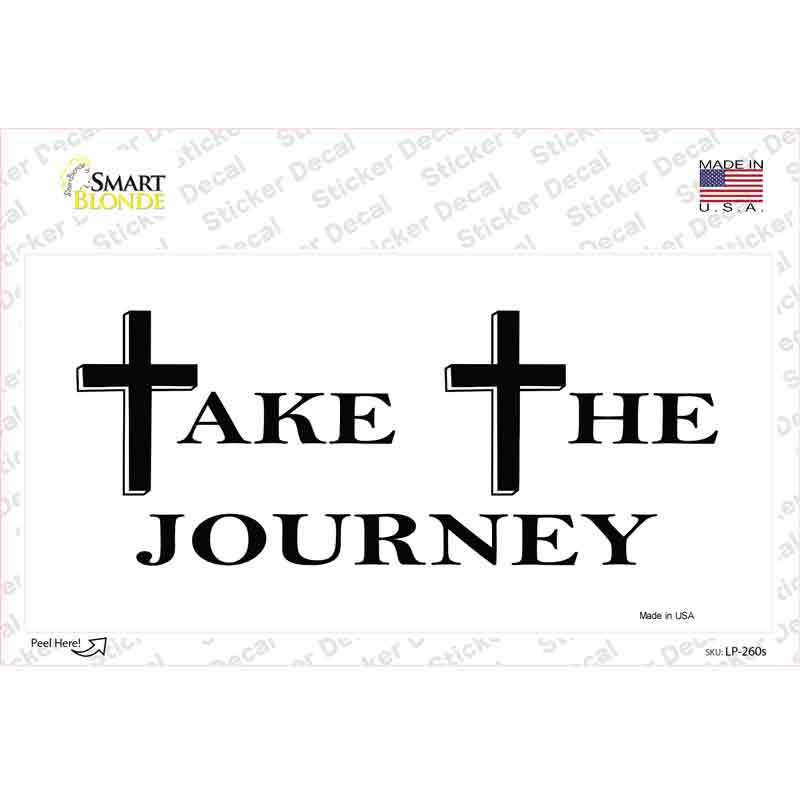 LP-260s-M Take the Journey Vanity Novelty Sticker Decal, Medium