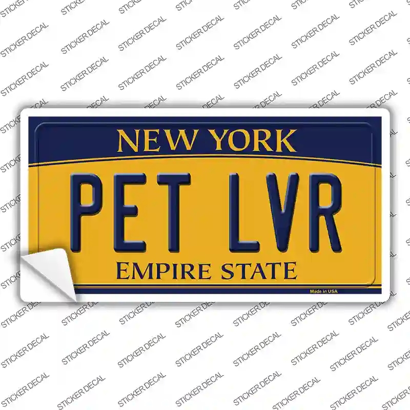 LP-8999s-S Pet Lvr   York Novelty Sticker Decal, Small