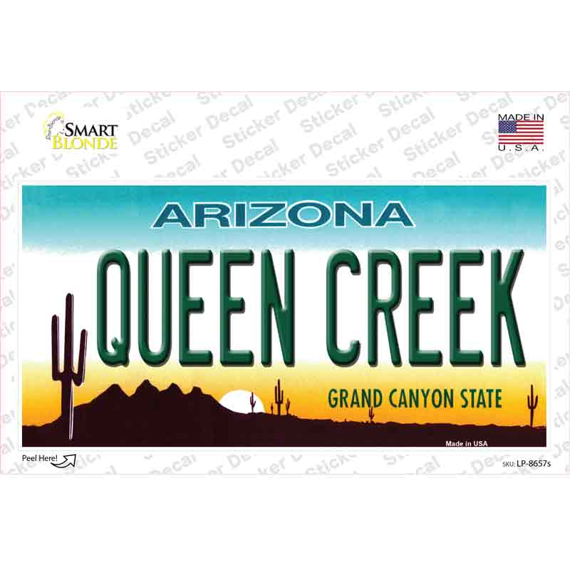 LP-8657s-M Queen Creek Arizona Novelty Sticker Decal, Medium