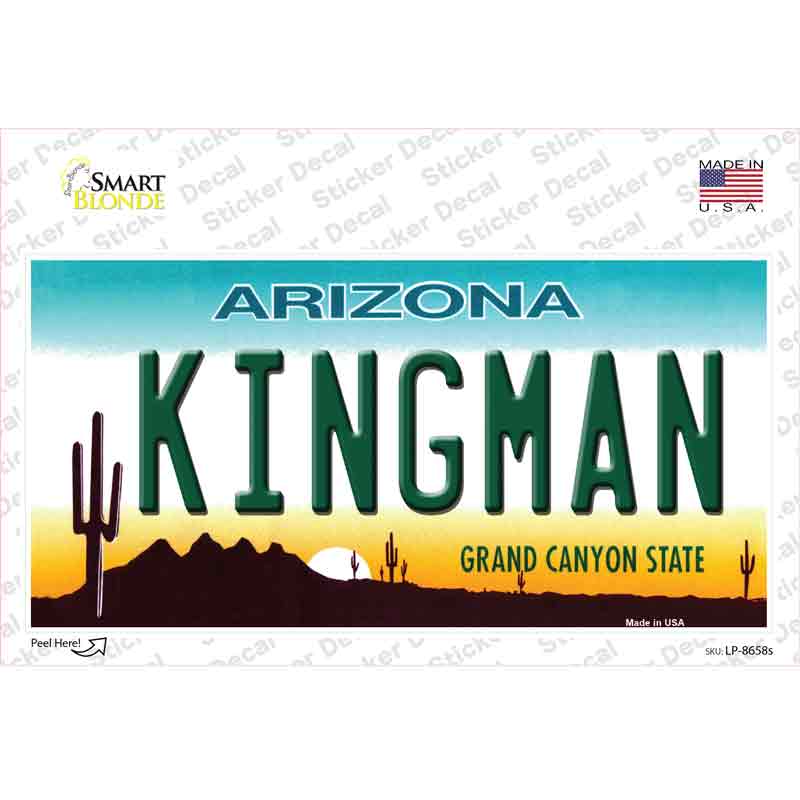 LP-8658s-M Kingman Arizona Novelty Sticker Decal, Medium