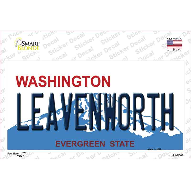 LP-8661s-M Leavenworth Washington Novelty Sticker Decal, Medium