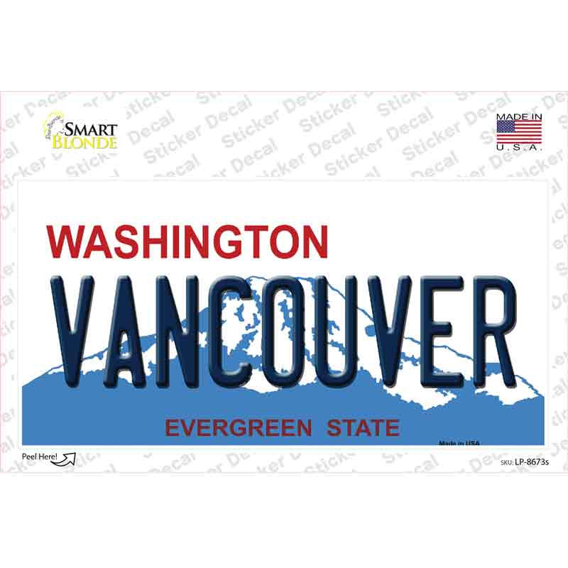 LP-8673s-M Vancouver Washington Novelty Sticker Decal, Medium