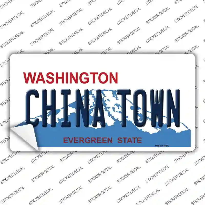 LP-8686s-S China Town Washington Novelty Sticker Decal, Small