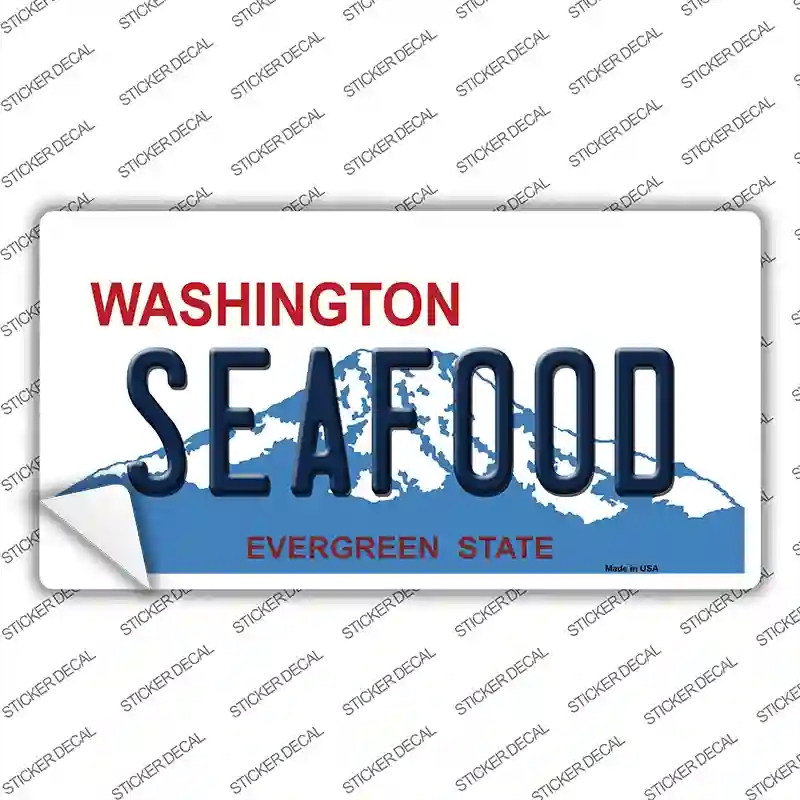 LP-8690s-XL Seafood Washington Novelty Sticker Decal, Extra Large