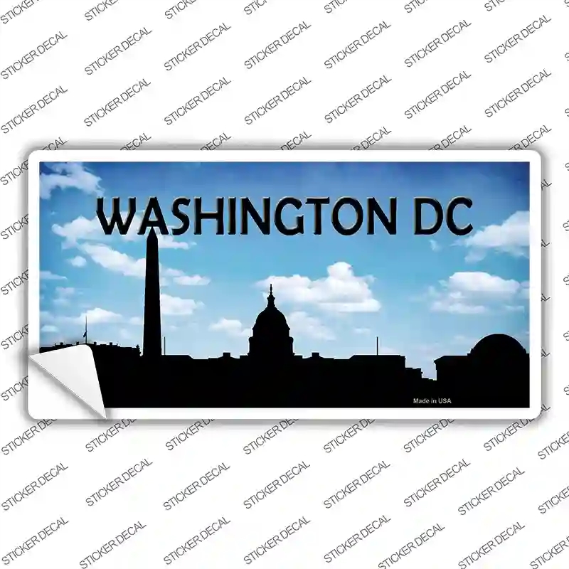 LP-8705s-S Washington DC Silhouette Novelty Sticker Decal, Small
