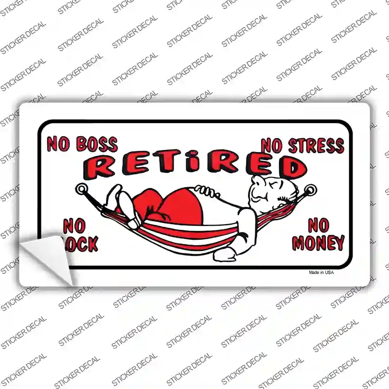 LP-277s-S Retired with Hammock Novelty Sticker Decal, Small