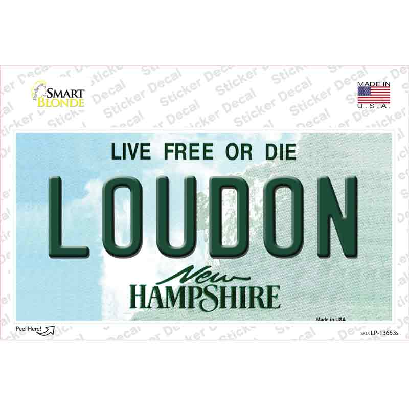 LP-13653s-M Loudon   Hampshire Novelty Sticker Decal, Medium