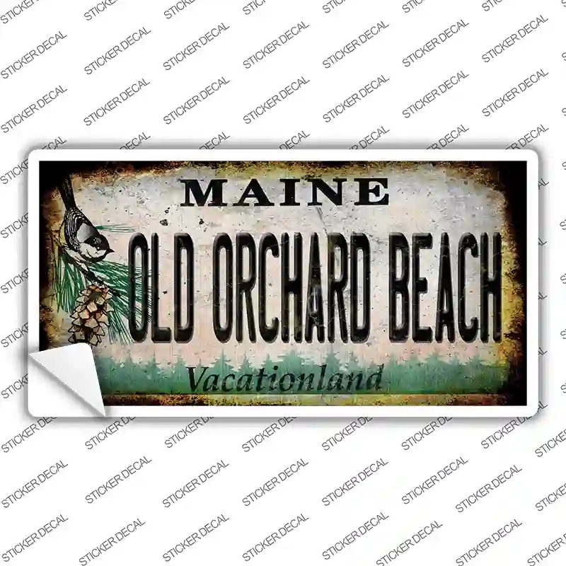 LP-13816s-XL Old Orchard Beach Maine Rusty Novelty Sticker Decal, Extra Large