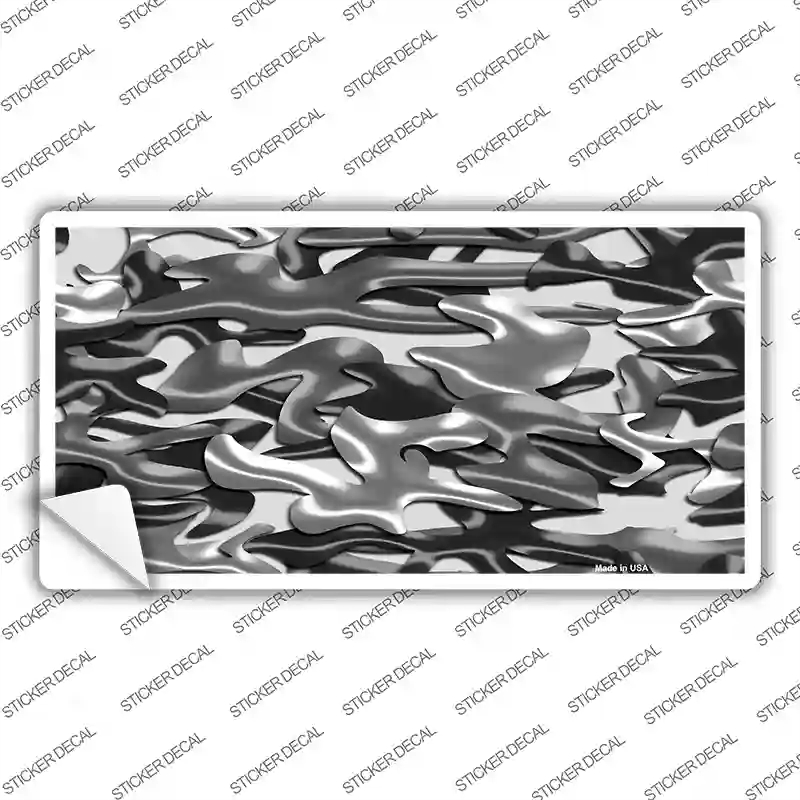 LP-5082s-XL Gray Camouflage Novelty Sticker Decal, Extra Large