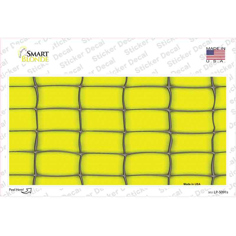 LP-5091s-M Web Yellow Novelty Sticker Decal, Medium
