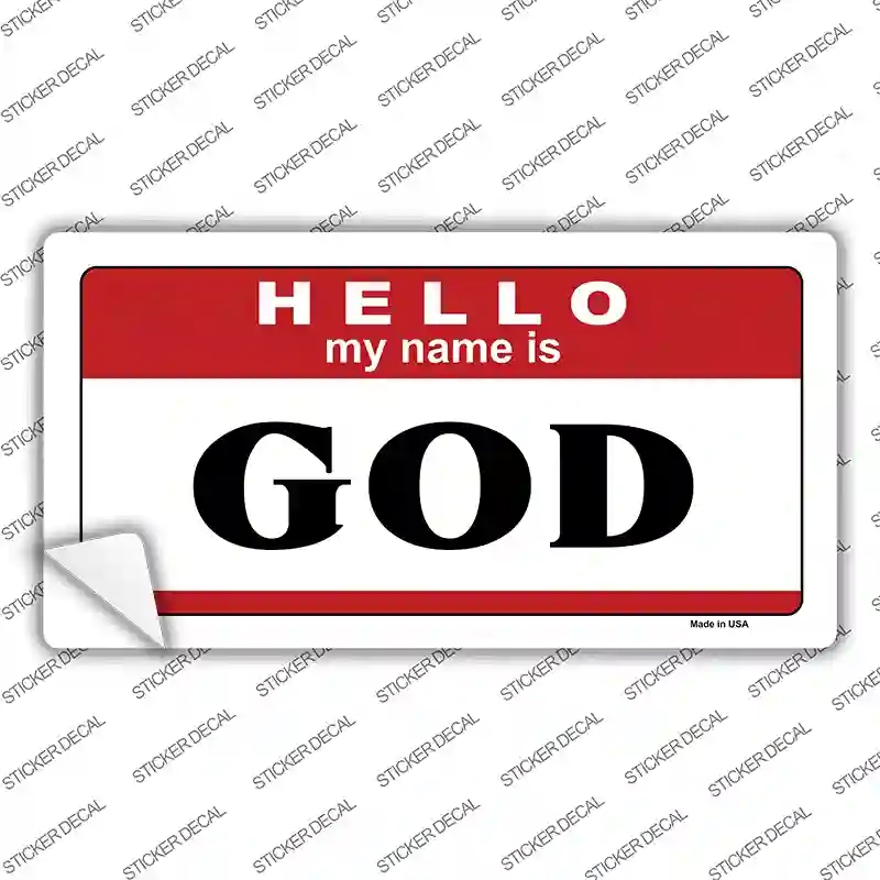 LP-5191s-XL Name is God Novelty Sticker Decal, Extra Large