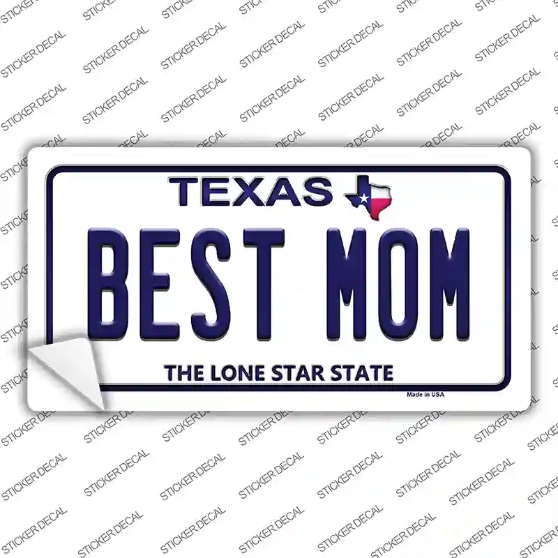 LP-9387s-L Best Mom Texas Novelty Sticker Decal, Large