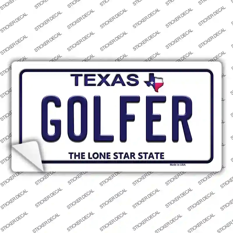LP-9390s-L Golfer Texas Novelty Sticker Decal, Large