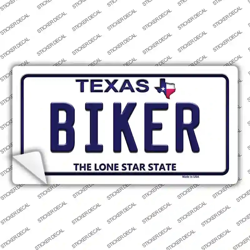 LP-9398s-XL Biker Texas Novelty Sticker Decal, Extra Large