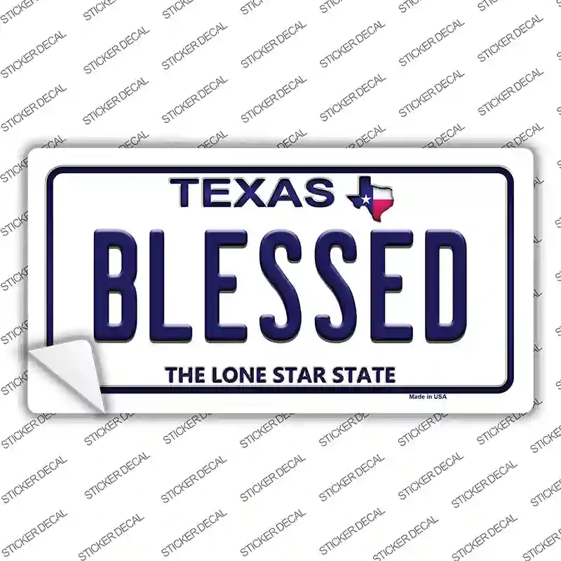 LP-9402s-S Blessed Texas Novelty Sticker Decal, Small