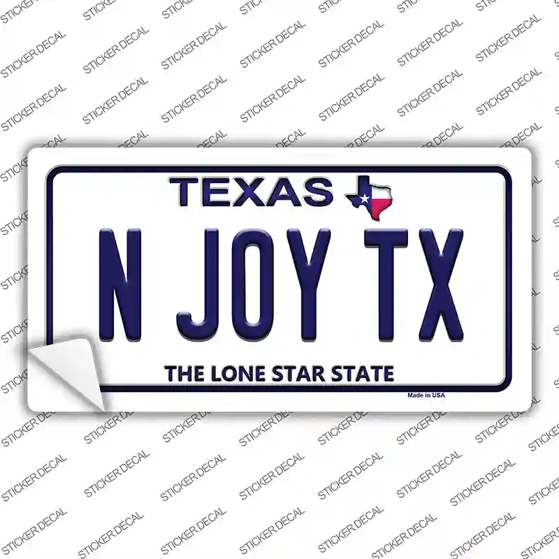 LP-9403s-L N Joy TX Texas Novelty Sticker Decal, Large