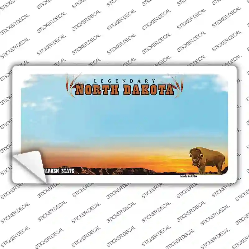 LP-9492s-L North Dakota Novelty Sticker Decal, Large