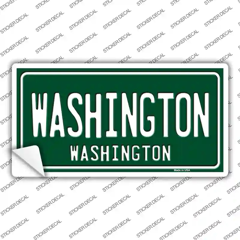 LP-9496s-S Washington Green Novelty Sticker Decal, Small
