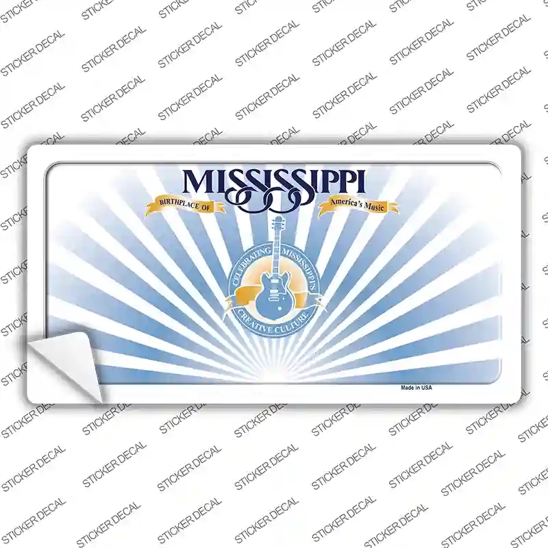 LP-9504s-S Mississippi Rusty Background Novelty Sticker Decal, Small