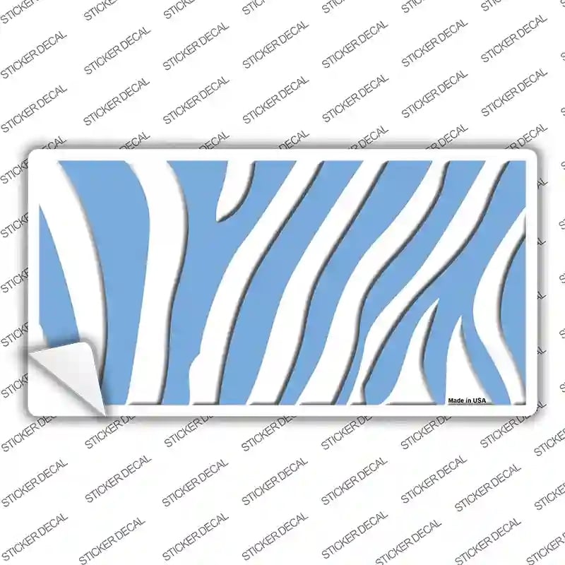 LP-2911s-XL Light Blue White Zebra Novelty Sticker Decal, Extra Large