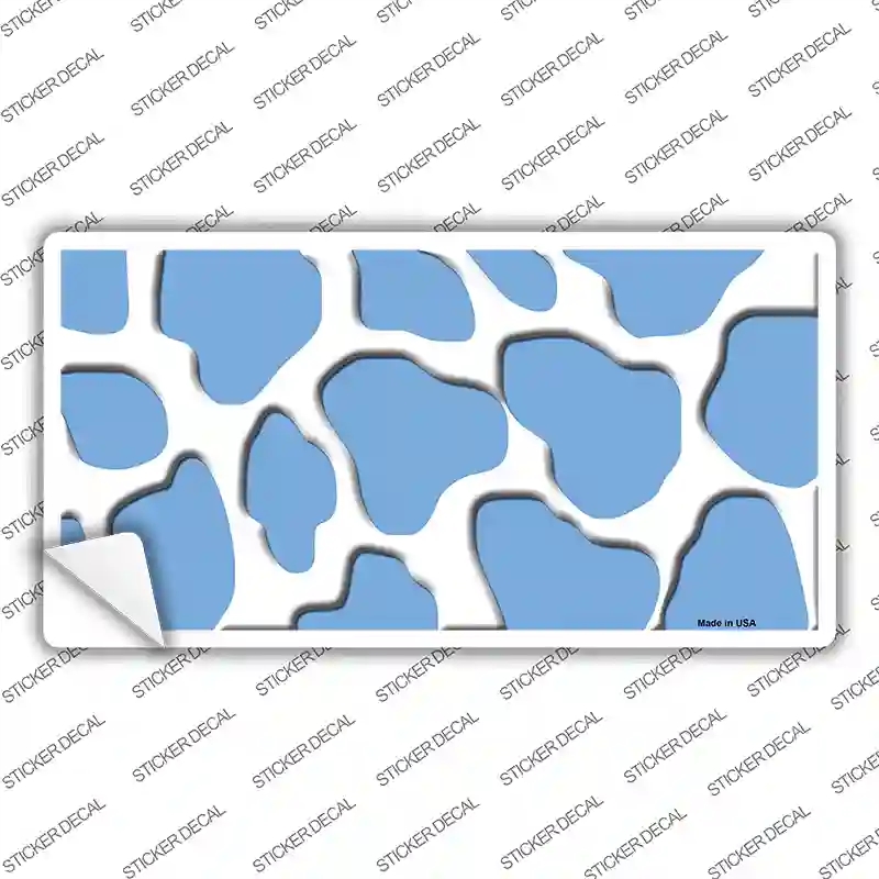 LP-2945s-L Light Blue White Giraffe Novelty Sticker Decal, Large