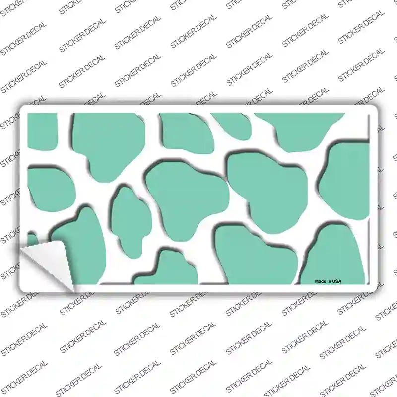 LP-2948s-L Mint White Giraffe Novelty Sticker Decal, Large