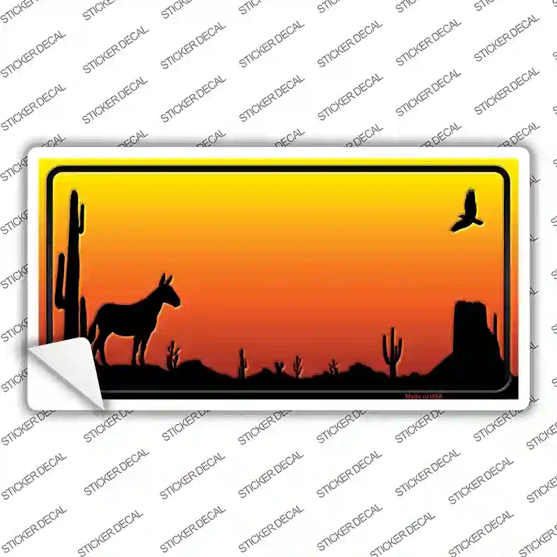 LP-9519s-S Donkey Blank Scenic Novelty Sticker Decal, Small