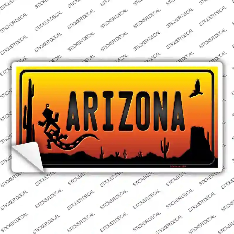 LP-9536s-XL Lizard Arizona Scenic Novelty Sticker Decal, Extra Large