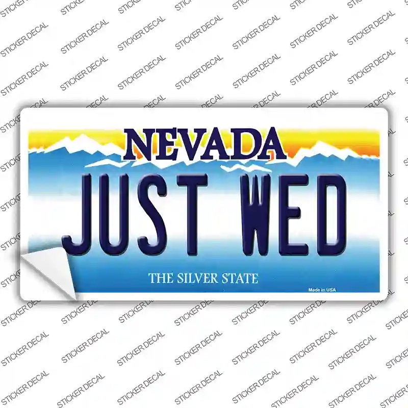 LP-9548s-L Just Wed Nevada Novelty Sticker Decal, Large