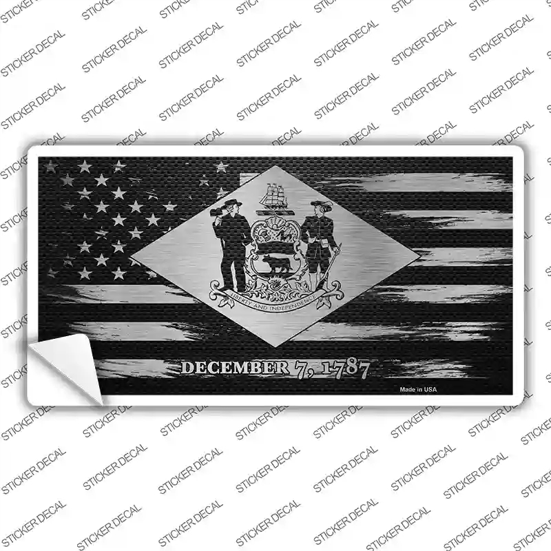 LPC-1100s-S Delaware Carbon Fiber Novelty Sticker Decal, Small