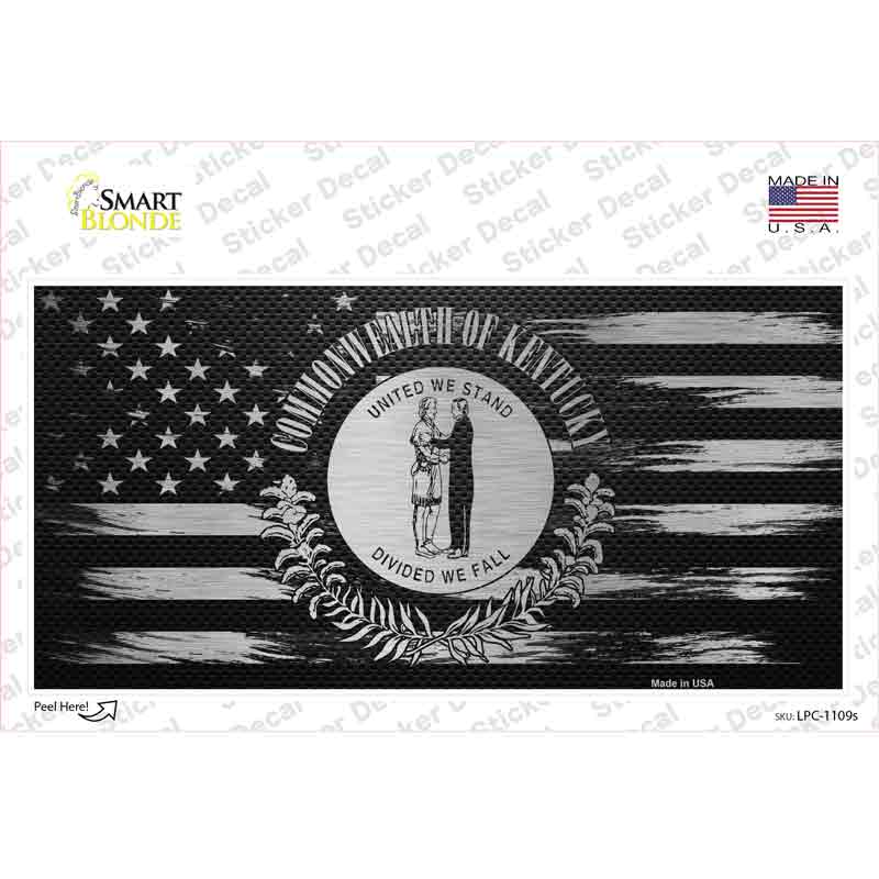 LPC-1109s-M Kentucky Carbon Fiber Novelty Sticker Decal, Medium