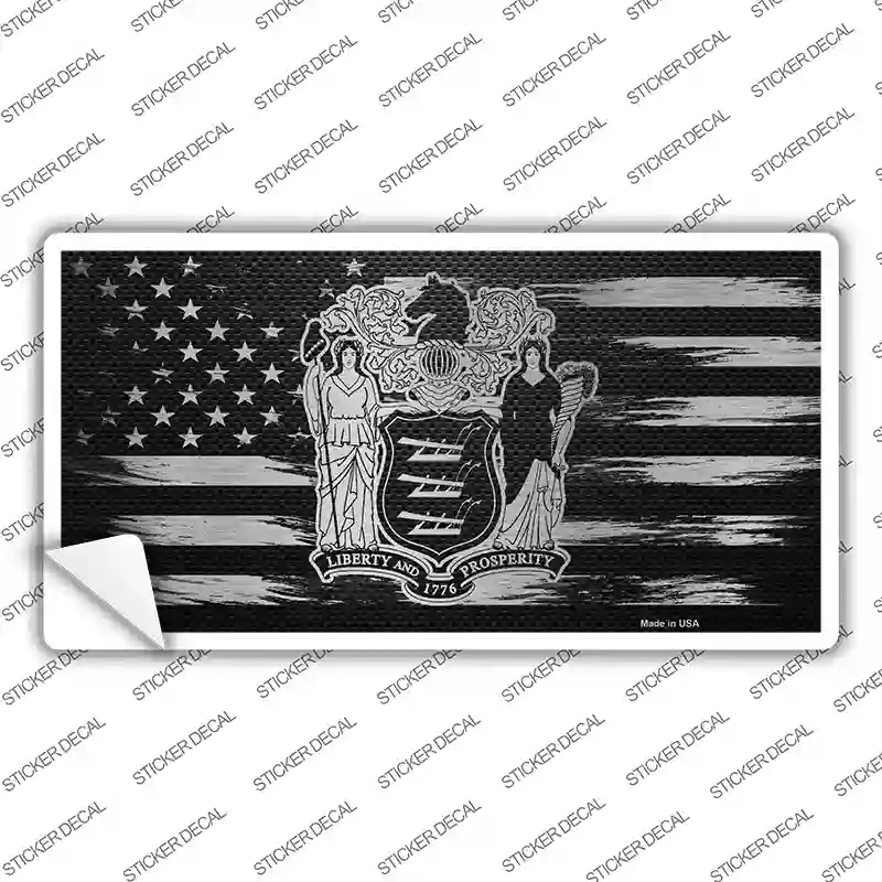 LPC-1122s-L   Jersey Carbon Fiber Novelty Sticker Decal, Large