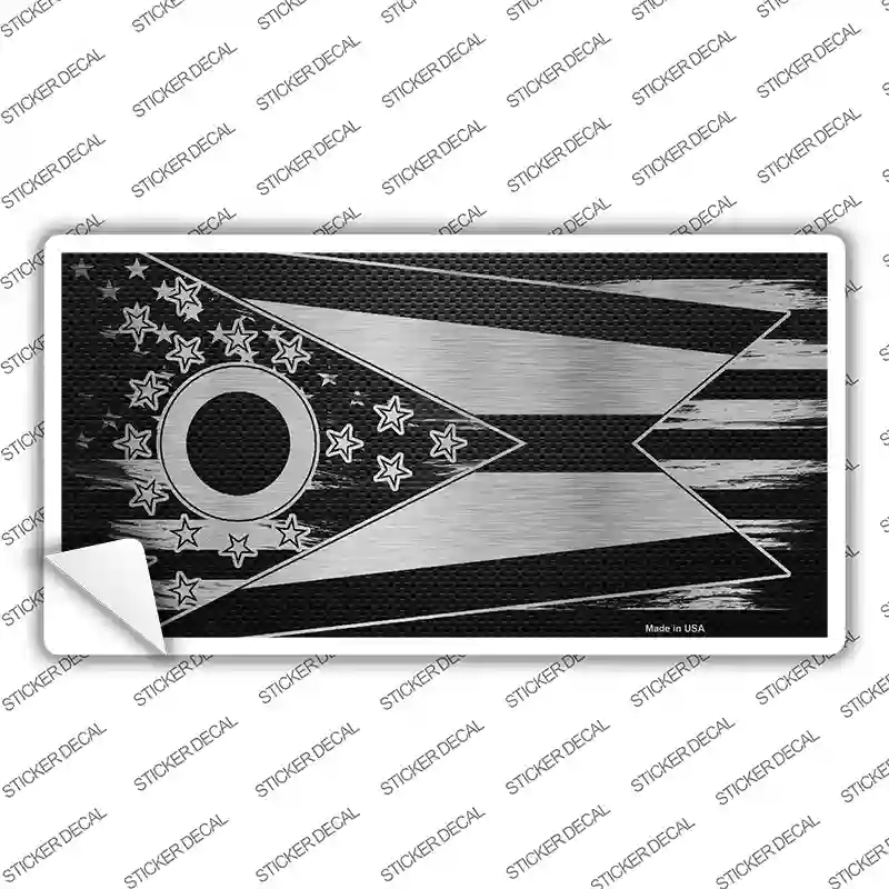LPC-1127s-L Ohio Carbon Fiber Novelty Sticker Decal, Large