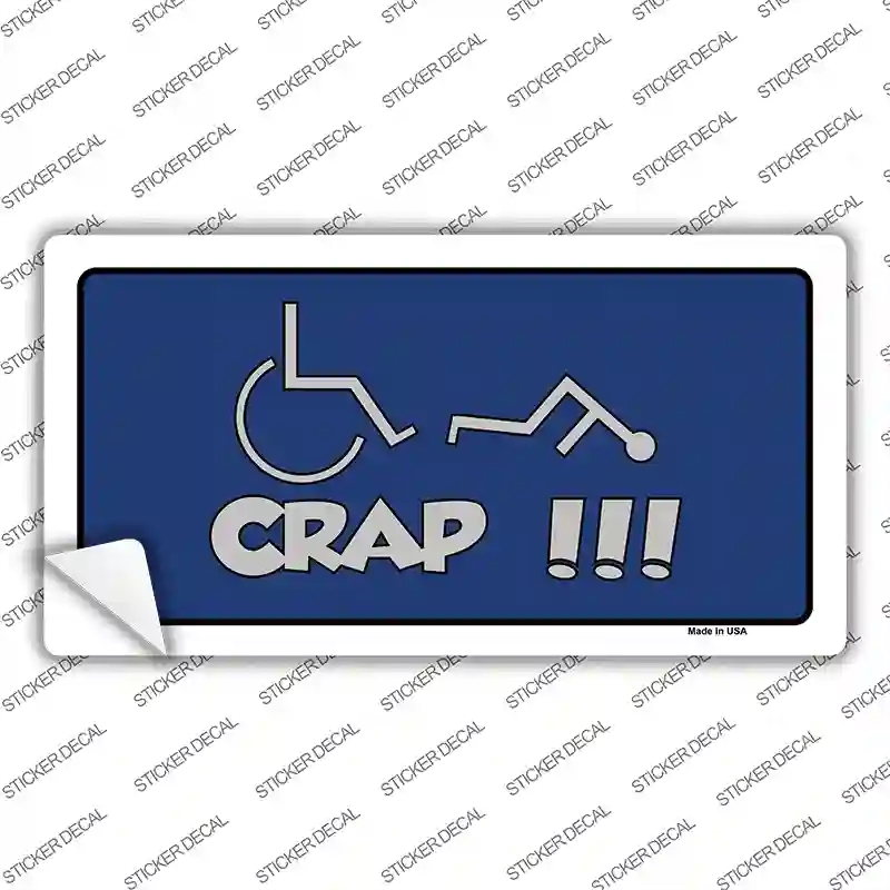 LP-4761s-S Handicap Crap Logo Novelty Sticker Decal, Small