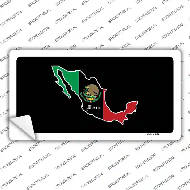 LP-4788s-S Mexico Background Novelty Sticker Decal, Small