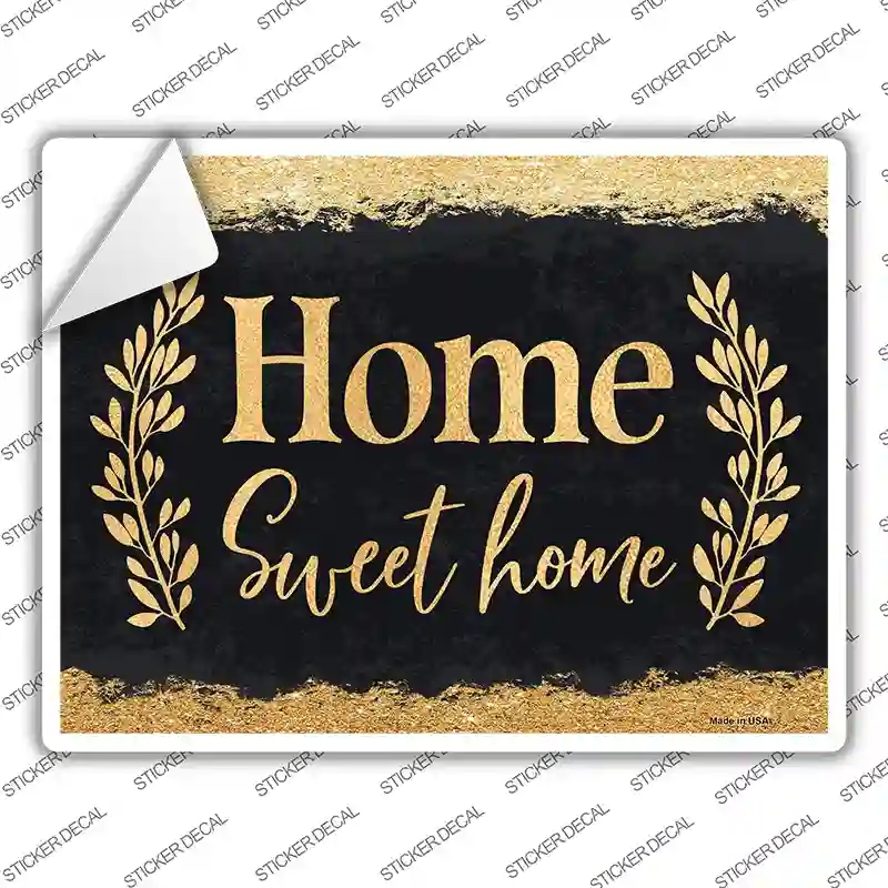 P-1999s-L Home Sweet Home Novelty Rectangular Sticker Decal, Large