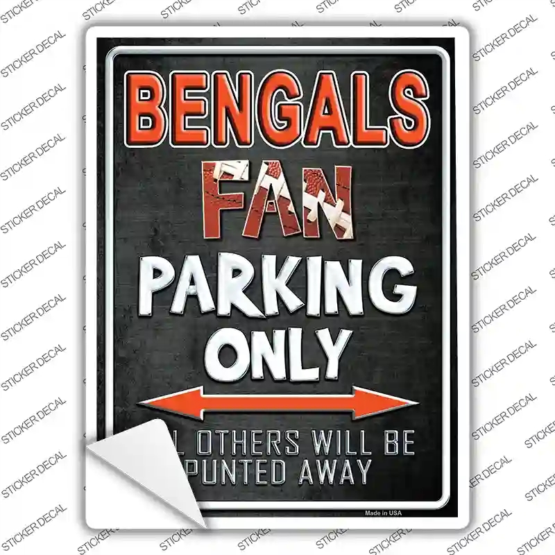 P-2010s-XL Bengals Novelty Rectangle Sticker Decal, Extra Large