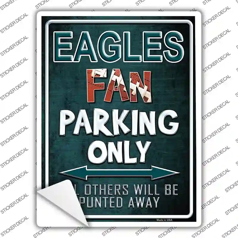 P-2021s-XL Eagles Novelty Rectangle Sticker Decal, Extra Large