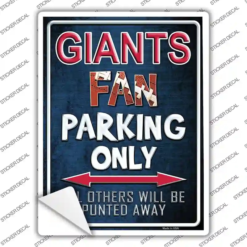 P-2023s-L Giants Novelty Rectangle Sticker Decal, Large
