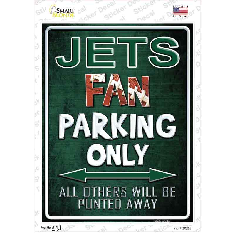 P-2025s-M Jets Novelty Rectangle Sticker Decal, Medium